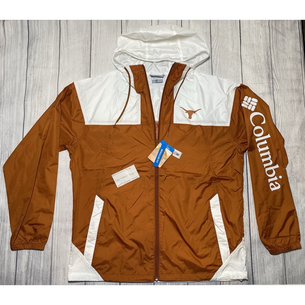 *NWT Men's LARGE Texas Longhorn Columbia Flash Challenger II Windbreaker Jacket